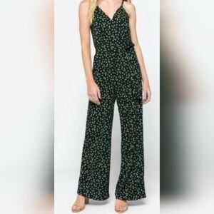 Kaileigh Green Floral Romper Small Flowers Design